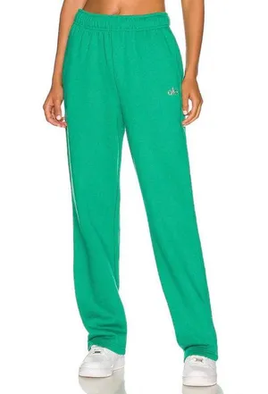 Alo Yoga Accolade Straight Leg Sweatpant Green Emerald S thumbnail 1