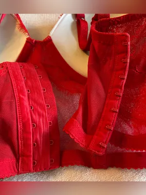 Victoria’s Secret Very Sexy Push-up corset bra 34DD rhinestone floral lace thumbnail 7