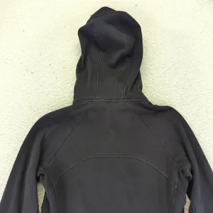 Athleta Triumph Hoodie Black Full Zip Sweatshirt Jacket Thumbholes‎ Size Small thumbnail 9