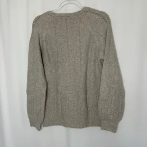 Briggs Oatmeal Beige Button Front Cardigan Sweater Polyester NWT Womens Medium thumbnail 7