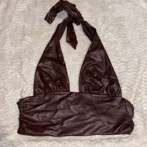 Leather Halter Brown Size L thumbnail 1