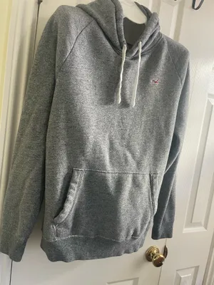 Hollister Men’s Hoodie Grey XL thumbnail 3