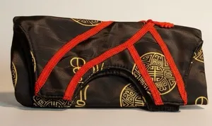 Chinese Style Satin Fold over Blouse Clutch thumbnail 1