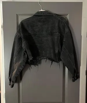 Distressed Black Jean Jacket thumbnail 2