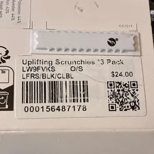 Lululemon Uplifting Scrunchies 3 Pack Hair Ties Gingham/Plaid thumbnail 4