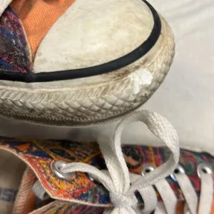 All Stars Custom Hand drawn peach sneakers size 7 thumbnail 9