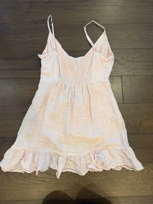 PacSun Lottie Moss Pastel Pink Ruffle Wrap Mini Dress - Size XS - C33-083 thumbnail 7