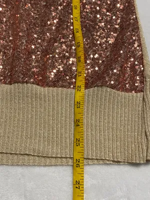 Crisabel Sequence Women Shirt Gold Size M thumbnail 5