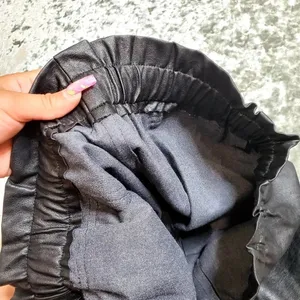 Faux‎ Leather High Waist Shorts Black Size L thumbnail 8