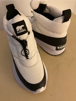 Sorel women white puffy nylon platform Out N About III waterproof boots U S 7 thumbnail 6