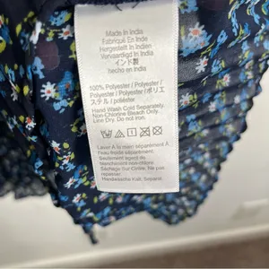 Madewell Crinkle Georgette Mini Dress in Floral Blue Large thumbnail 9