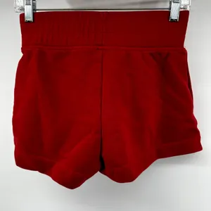H&M Sweat Shorts Elastic Waistband Mid Rise Pockets Stretch Lounge Cotton Red XS thumbnail 3