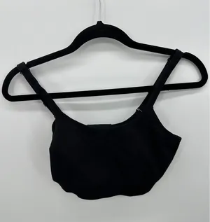 Soma Womens Sport Seamless Ballet Back Bra Sz‎ M Black Everyday Comfort Basic thumbnail 1