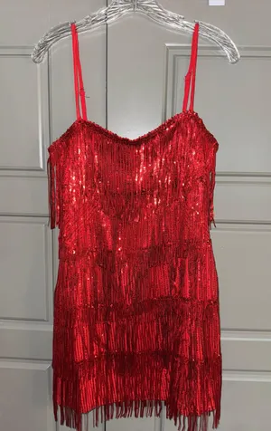 Red Sequin Boutique Dress thumbnail 2