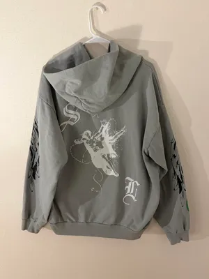 Grey and black starlife graphic hoodie thumbnail 2