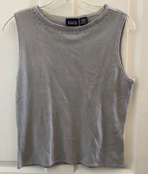 FINAL MARKDOWN Hillard and Hanson decorative knit tank medium thumbnail 1