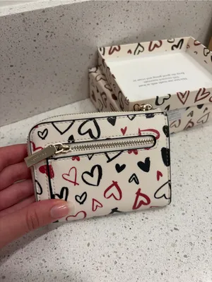 Kate Spade Staci Scribble Hearts Small Wallet Card Case Set W/Box KA629 New thumbnail 6