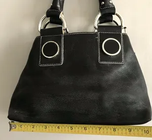 MAXX NEW YORK Medium Black Leather Handle Bag thumbnail 7