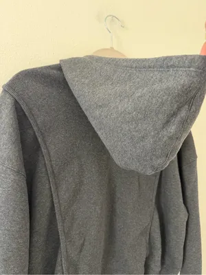Nike Dri-Fit Ribbed Cotton Fleece Lounge Cropped Training Hoodie size large thumbnail 4