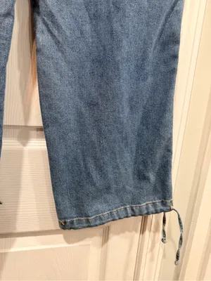 NWT Vanilla Star Size L 12-14 Ultra Cozy Pull On Stretch Denim Cargo Jeans Pants thumbnail 5