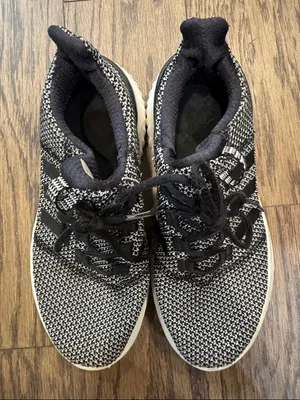 adidas Black & White Knit Sneakers thumbnail 4