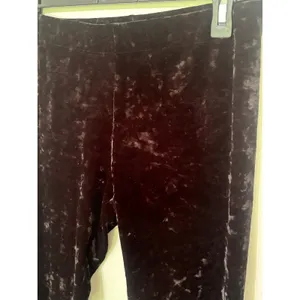 Nordstrom Black Velvet Leggings Soft Stretch Casual Pants Size‎ M thumbnail 3