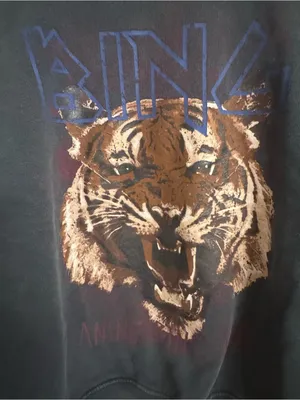 ANINE BING OG Tiger Graphic Crewneck Sweatshirt thumbnail 3