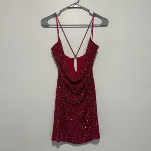 Retrofete Mich Sequin‎ Beaded Pink Mini Dress Size Small thumbnail 4