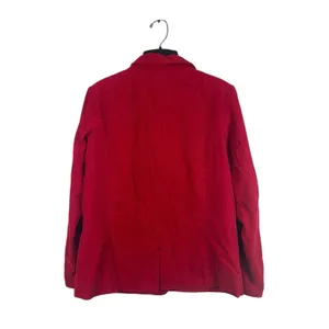 VTG Y2K Denim & Co Red Corduroy Button Front Blazer Jacket M thumbnail 5