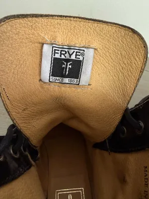 Vintage Frye Veronica Combat Boots Black Antiqued Leather Distressed Heritage 7B thumbnail 15