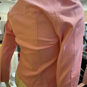 Elegant Pink Jean Jacket‎ with Rhinestone Detail thumbnail 5
