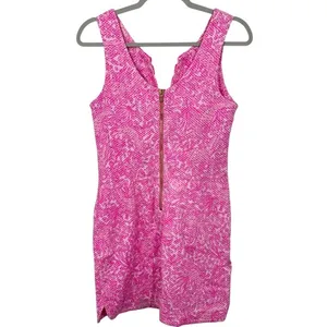 Lilly Pulitzer Target Collab Pink‎ White Paisley Lace Trim V Neck Dress Size 6 thumbnail 2
