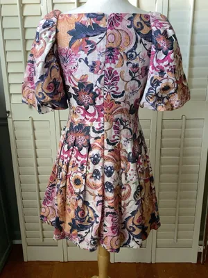 House of Harlow 1960 Pink & Purple Floral Twist-Front Mini Dress thumbnail 7