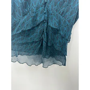 INC Womens Babydoll Silk Top Size 12 Dark Fairy Whimsigoth‎ Button Front Sheer thumbnail 4