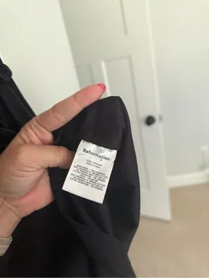 Reformation Lilah black tie back mini sleeveless dress thumbnail 5