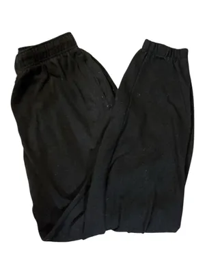 Athletic Works Men's Black Fleece Cuffed Jogger Sweatpants Size M (32-34) Inseam 28" thumbnail 1