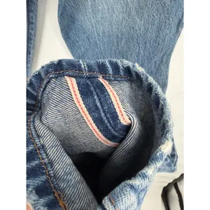 Levi's 501 Distressed Medium Wash High Rise Skinny Jeans White Oak Cone Denim 24 thumbnail 9