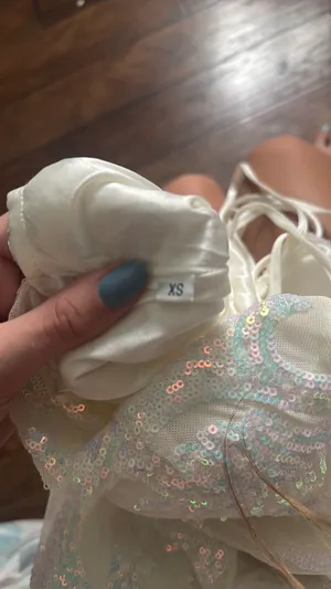 White Hoco Dress Size xs thumbnail 3