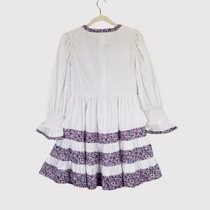 Tuckernuck Pomander Place Mini Dress White Floral Tiered Fran Puff Sleeve XS thumbnail 3