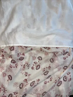 Altar'd State White Off-Shoulder Floral Maxi Dress with Pink Border thumbnail 10