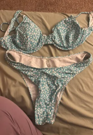 Shein Blue Bikini Set Floral thumbnail 1