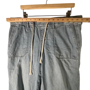 Torrid Feel The Fit Chambray Wide Leg Pull On Pants Drawstring Women 00 10 12 XL thumbnail 5