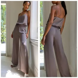 Aritzia Babaton Scala Jumpsuit Size Small Wide Leg Chiffon Maeve thumbnail 2