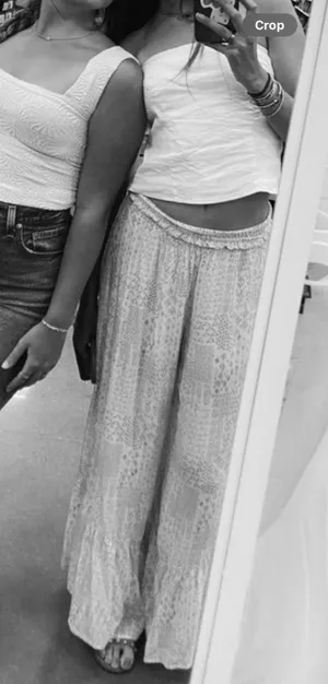 Flowy patterned pants White Size M thumbnail 5
