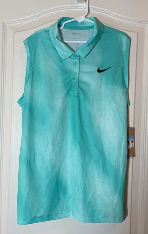 Nike Women's Victory Dri-FIT Printed NWT Size Medium Sleeveless. Light and bright! thumbnail 1