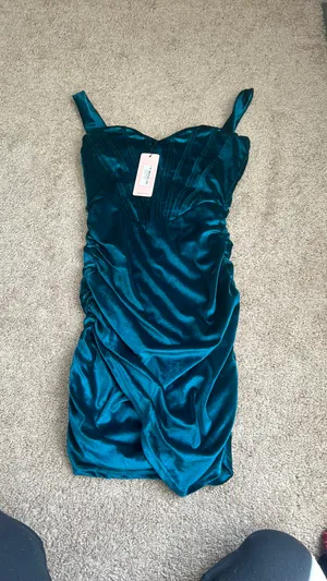 Micas Teal Blue Dress thumbnail 1