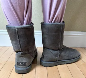 UGG Classic Medium Tall Boot Grey Shearling Size 8 thumbnail 5