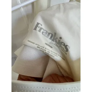 NWT‎ Frankie's Bikini's Drew white ribbed bikini top size medium thumbnail 4