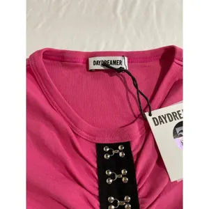 Daydreamer Baby Short Sleeve Scoop Neck Tee Hook & Eye Cosmo Pink NWT XS thumbnail 4