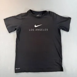 Nike Dri-FIT Los Angeles Graphic T-Shirt Black Short Sleeve Crew Neck Womens L thumbnail 1